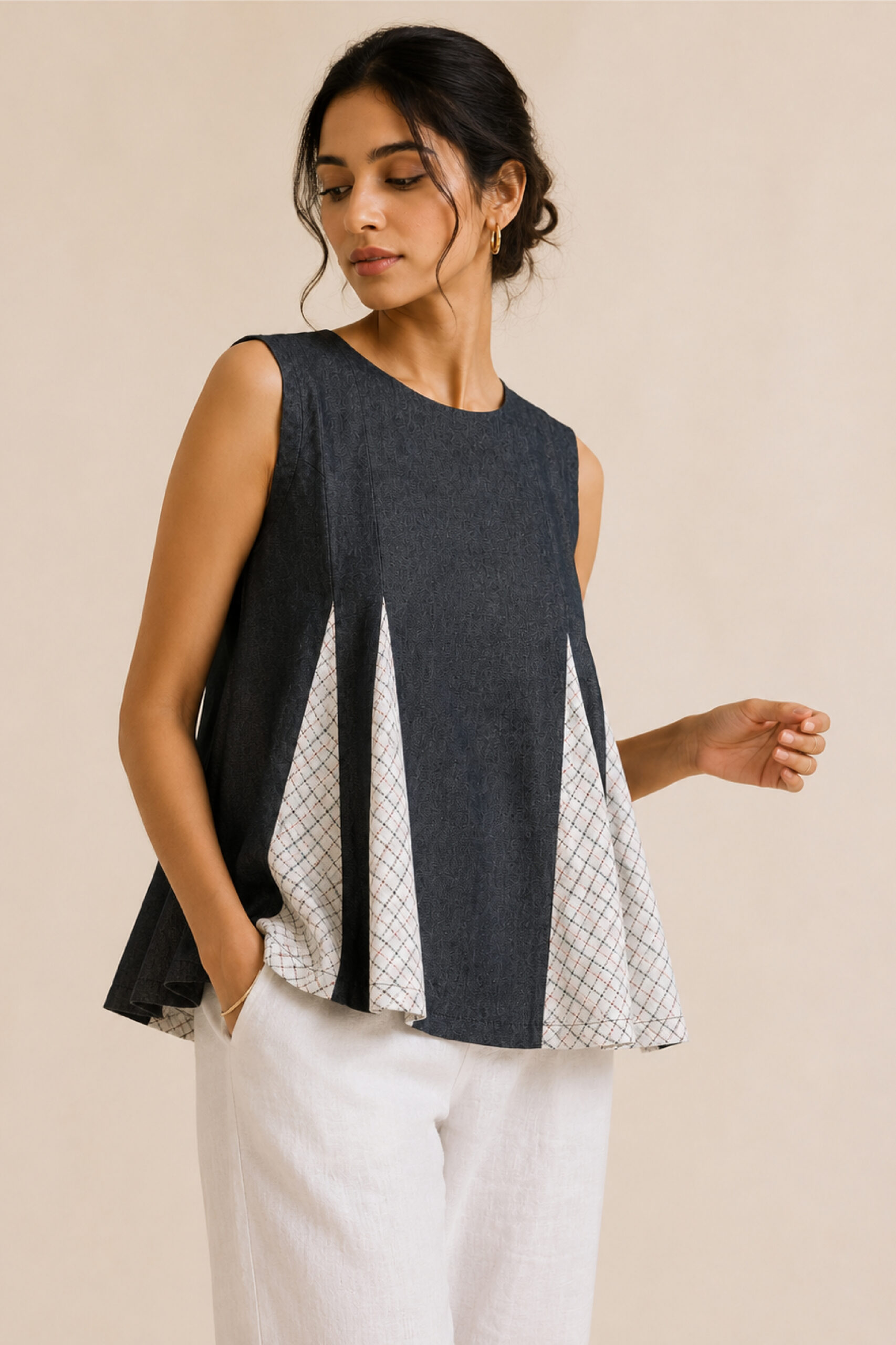 Charcoal Denim Top